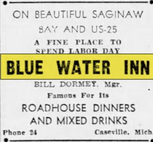 Blue Water Inn - Sep 1949 Ad